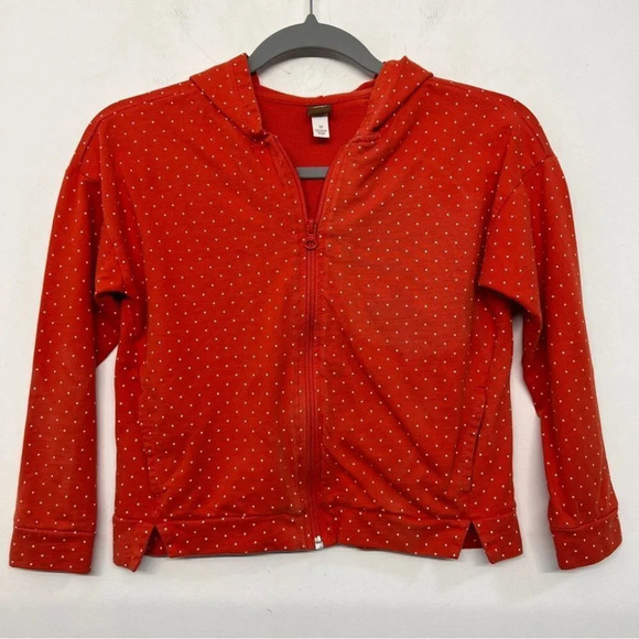 Tea Full Zip Hoodie Dot Red 10 - Picture 1 of 6